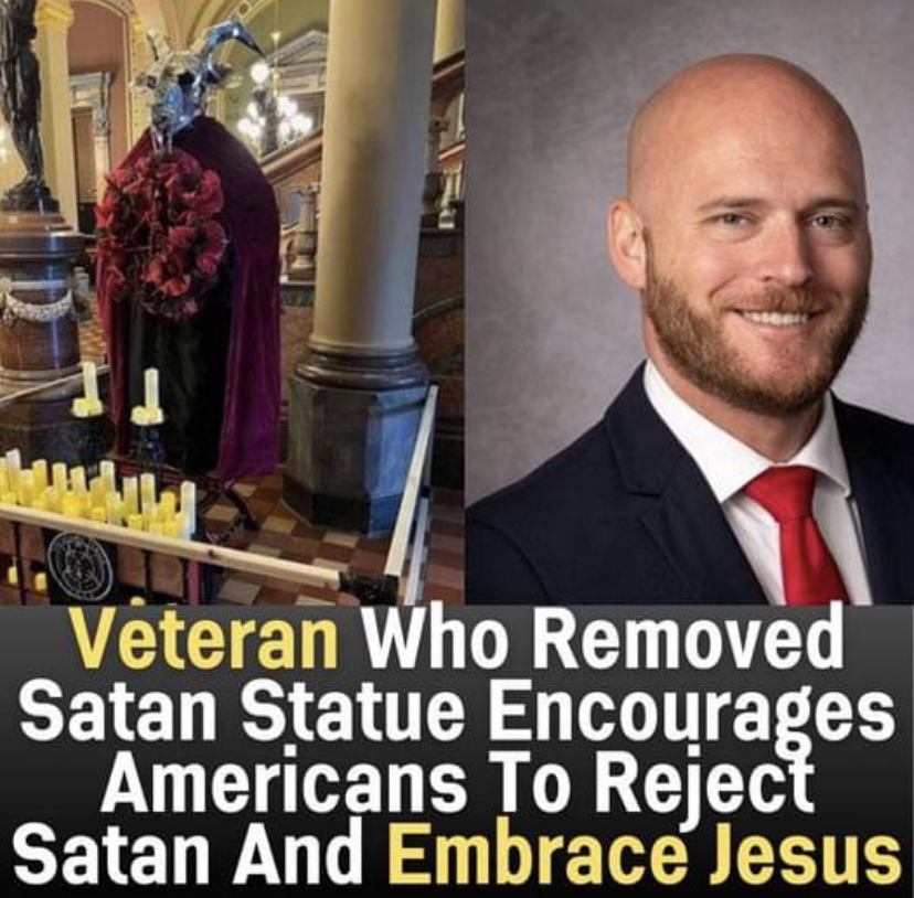 Veteran Who Removed Satan Statue Encourages Americans To Reject Satan And Embrace Jesus